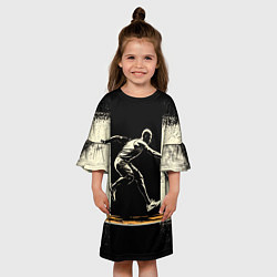 Платье клеш для девочки Прыгун в длину, цвет: 3D-принт — фото 2