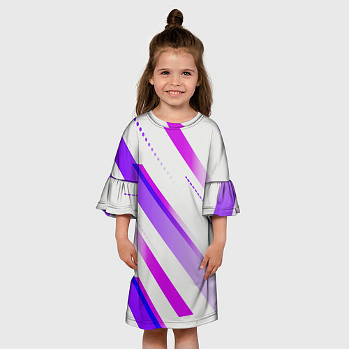 Детское платье Color white pink / 3D-принт – фото 3