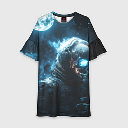 Детское платье Скелет космонавта и полнолуние