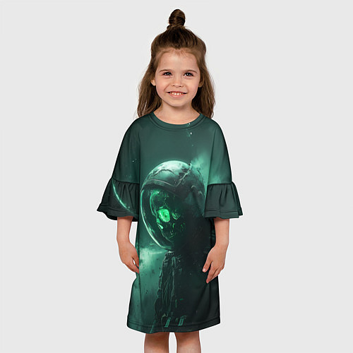 Детское платье Космический скелет / 3D-принт – фото 3
