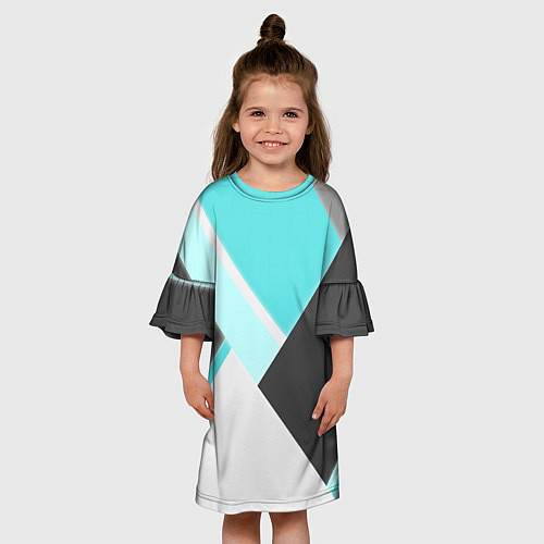 Детское платье Color black blue / 3D-принт – фото 3
