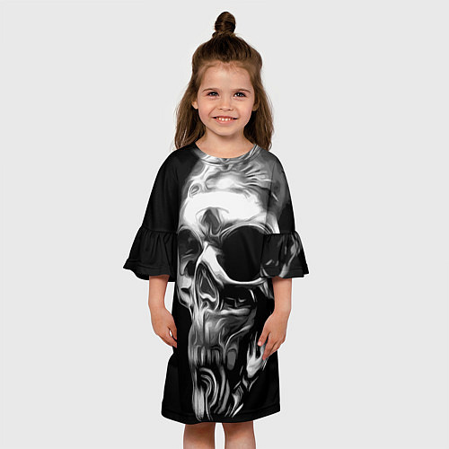 Детское платье Стилизованный череп / 3D-принт – фото 3