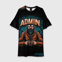 Платье клеш для девочки Страшный админ, цвет: 3D-принт