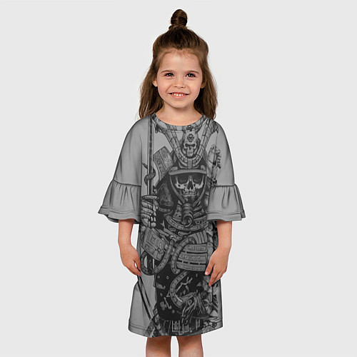 Детское платье Мертвый самурай призрак / 3D-принт – фото 3