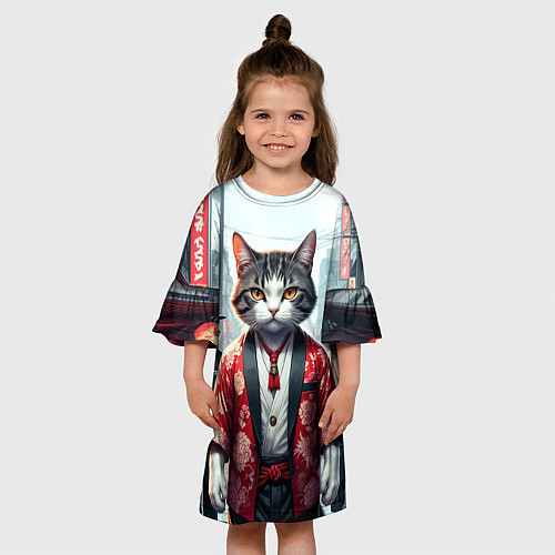 Детское платье Котики якудза / 3D-принт – фото 3