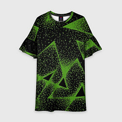 Платье клеш для девочки Triangles with dots, цвет: 3D-принт