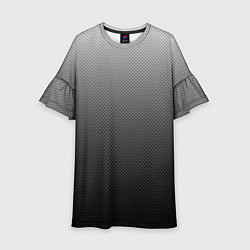 Детское платье Текстурированный градиент тёмно-серый