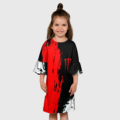 Детское платье Monster energy краски спорт / 3D-принт – фото 3