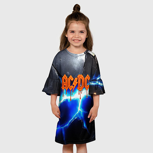 Детское платье ACDC логотип из лавы на молнии / 3D-принт – фото 3