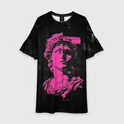 Платье клеш для девочки Скульптура гранж арт, цвет: 3D-принт