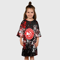Платье клеш для девочки Atlanta Hawks, цвет: 3D-принт — фото 2