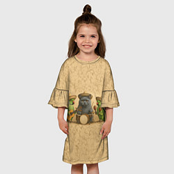 Платье клеш для девочки Надежды маленький оркестрик, цвет: 3D-принт — фото 2
