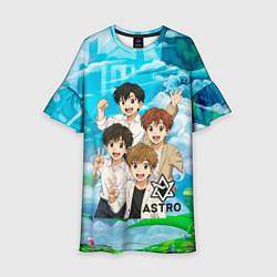 Платье клеш для девочки Astro в аниме стиле, цвет: 3D-принт