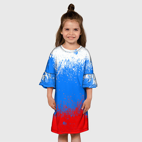 Детское платье Патриот - флаг / 3D-принт – фото 3