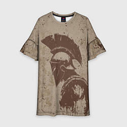 Платье клеш для девочки Спарта, цвет: 3D-принт