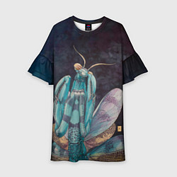 Детское платье Богомол акварельный