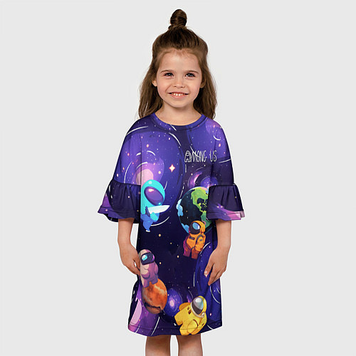 Детское платье Among Us космос / 3D-принт – фото 3