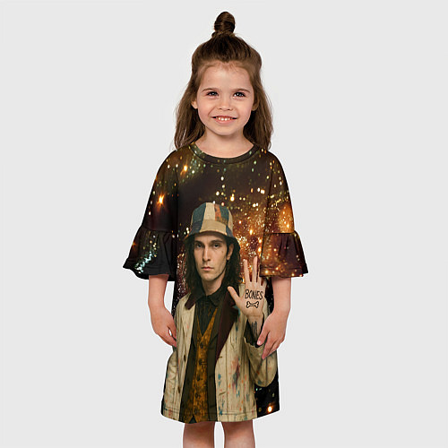 Детское платье Bones в панаме / 3D-принт – фото 3