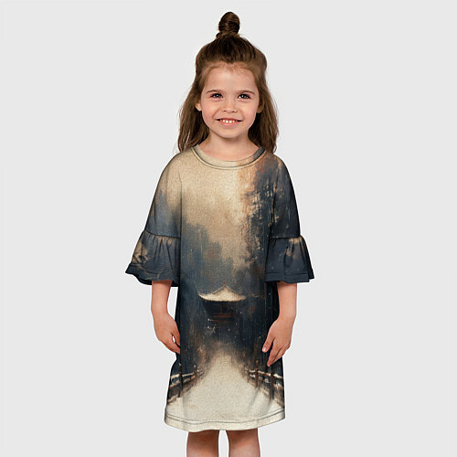 Детское платье Дорога к Японскому храму / 3D-принт – фото 3