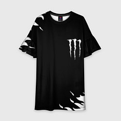 Детское платье Monster energy fire white