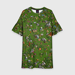 Платье клеш для девочки Земли Сопряжения - Герои 3, цвет: 3D-принт