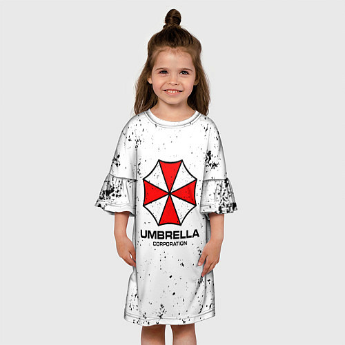 Детское платье Umbrella - white dirt / 3D-принт – фото 3