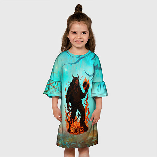 Детское платье Bones в стиле демона / 3D-принт – фото 3