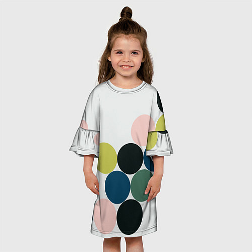 Детское платье Кластер чил - абстракция / 3D-принт – фото 3