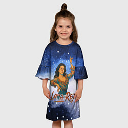 Платье клеш для девочки Lana Del Rey танцует, цвет: 3D-принт — фото 2