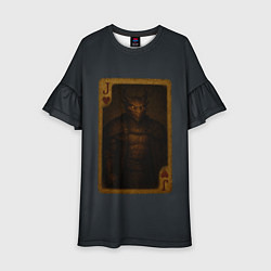 Платье клеш для девочки Иггран Сиф: валет червей, цвет: 3D-принт