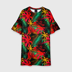 Детское платье Palm yellow red