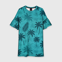 Платье клеш для девочки Гавайский стиль - Томми Версетти, цвет: 3D-принт