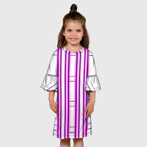 Детское платье Neon pink / 3D-принт – фото 3