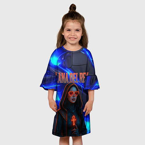 Детское платье Lana Del Rey киберпанк / 3D-принт – фото 3