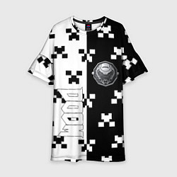 Платье клеш для девочки Doom x minecraft pattern, цвет: 3D-принт