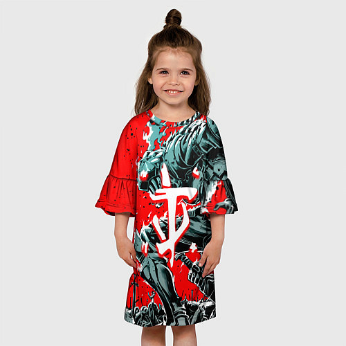 Детское платье Doom samurai steel / 3D-принт – фото 3