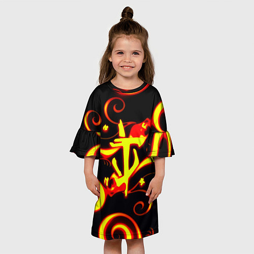 Детское платье Doom dragon steel fire / 3D-принт – фото 3