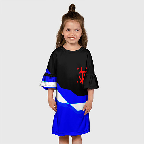 Детское платье Doom sport geometry / 3D-принт – фото 3