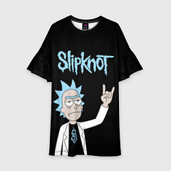 Платье клеш для девочки Slipknot и Рик Санчес из Рик и Морти, цвет: 3D-принт