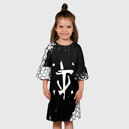 Детское платье Doom соты краски / 3D-принт – фото 3