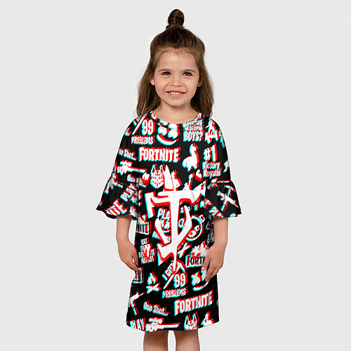 Детское платье Doom x fortnite glitch / 3D-принт – фото 3