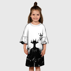 Платье клеш для девочки Doom демон марса, цвет: 3D-принт — фото 2