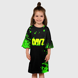 Платье клеш для девочки Dayz кислотное краски логотип, цвет: 3D-принт — фото 2