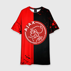 Платье клеш для девочки Ajax текстура, цвет: 3D-принт