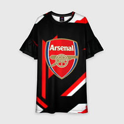 Платье клеш для девочки Arsenal geometry steel, цвет: 3D-принт