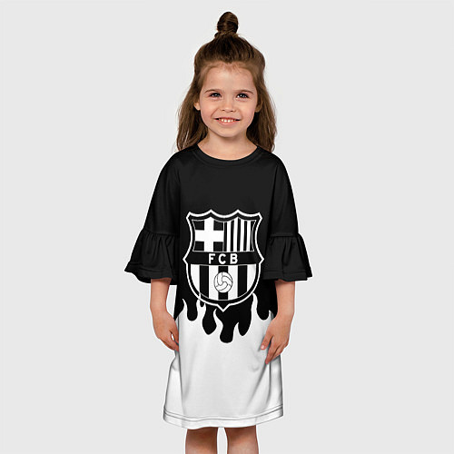 Детское платье Барселона белый огонь / 3D-принт – фото 3