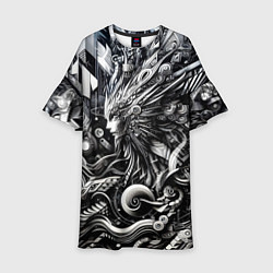 Платье клеш для девочки Abstraction cyber pattern - ai art fantasy, цвет: 3D-принт