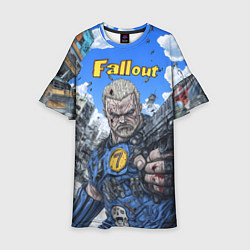 Платье клеш для девочки Fallout брутальный седьмой, цвет: 3D-принт
