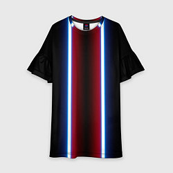 Детское платье Color white blue red neon