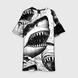 Детское платье Белая акула - стая